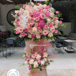 Hoa Khai Trương Mix Tone Hồng