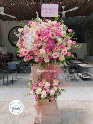 Hoa Khai Trương Mix Tone Hồng